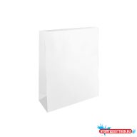 Tasak redős-talpas tasak 20x30x7cm, kraft fehér