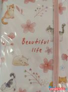 Cica mintájú keményfedeles vonalas notesz (A5)