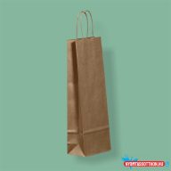 Sodrottfüles papír italtáska 140x80x390mm barna