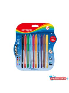 Golyóstoll 0,7 mm 10 db/bliszter Keyroad vegyes színek
