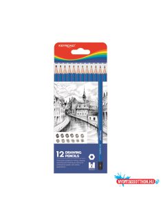 Grafitceruza hatszögletű 12 db/bliszter Keyroad