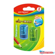   Hegyezõ 1 lyukú tartályos 2 db/bliszter Keyroad Cup Sharpy vegyes színek