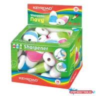   Hegyező 1 lyukú tartályos, radírral 36 db/display Keyroad Navy vegyes színek
