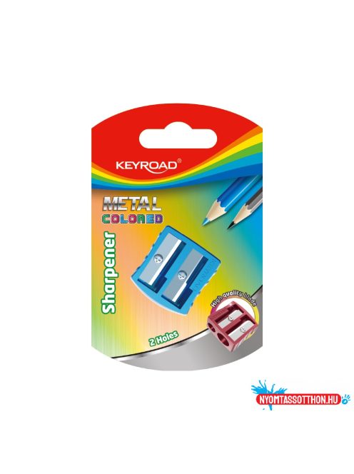 Hegyezõ 2 lyukú fém Keyroad Metal Colourful vegyes színek