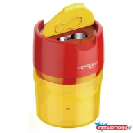   Hegyezõ 2 lyukú tartályos, fedeles, fém belsõvel 12 db/display Keyroad Robby vegyes színek