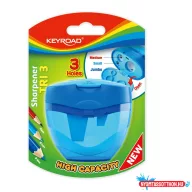   Hegyezõ 3 lyukú tartályos, fedeles Keyroad Tris vegyes színek