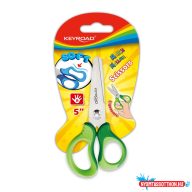 Olló 13 cm tompa fejû Keyroad Soft Grip vegyes színek