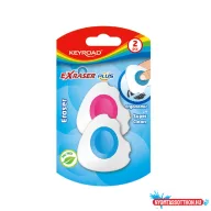   Radír, PVC mentes 2 db/bliszter Keyroad Exraser Plus vegyes színek