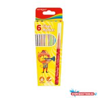   Rostirón, filctoll készlet 2 mm 6 db/bliszter Keyroad vegyes színek