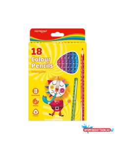   Színes ceruza készlet háromszögletû Keyroad 18 különféle szín