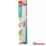 Vonalzó 30 cm, fém Keyroad Measure Clip vegyes színek