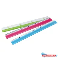   Vonalzó 30 cm, fém skálával Keyroad Colour Bar vegyes színek