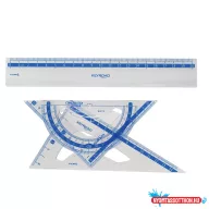 Vonalzó készlet 20 cm, 4 db/bliszter Keyroad