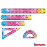   Vonalzó készlet 20 cm, flexibilis 3 db/bliszter Keyroad Flex Draw vegyes színek