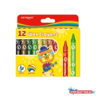   Zsírkréta készlet 11x100 mm 12 db/bliszter Keyroad Wax Crayon vegyes színek