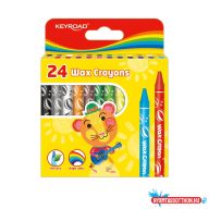   Zsírkréta készlet 8x90 mm 24 db/bliszter Keyroad Wax Crayon vegyes színek