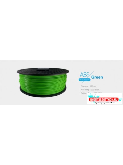 3D FILAMENT 1,75mm ABS Zöld (1kg-os tekercs)