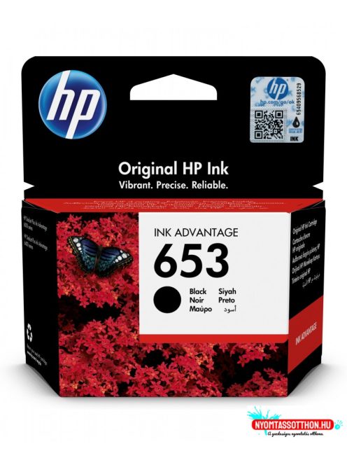 HP 3YM75AE Patron Black No.653 (Eredeti)