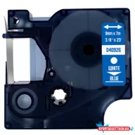 Utángyártott DYMO D1 40926 9mm x 7m fehér-kék