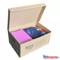   Archíváló konténer karton doboz fedeles 54x36x25cm, felfelé nyíló tetõvel Fornax