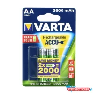   Elem tölthetõ akku AA ceruza 2600 mAH Power 2 db/csomag, Varta