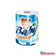   Háztartási papírtörlő 3 rétegű 100 lapos egyesével csomagolt Baby Speedy fehér