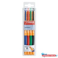   Rollertoll zselés készlet 0,5mm, STABILO PointVisco, 4 különféle szín