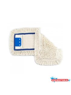   Felmosó mop pamut 40 cm műanyag füles 3 lyukú és zsebes fehér NZE046-3WP