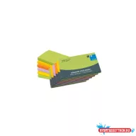   Jegyzettömb öntapadó, 75x125mm, 100lap, Info Notes, spring, zöld, sárga, narancs, lila
