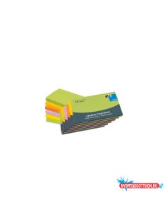   Jegyzettömb öntapadó, 75x125mm, 100lap, Info Notes, spring, zöld, sárga, narancs, lila
