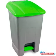   Szemetes kuka pedálos műanyag 100 literes szelektív zöld tetővel UP229Z
