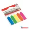 Jelölõcímke 12x44mm, 5x25lap, nyilak, mûanyag A-series kék, zöld, sárga, pink, narancssárga
