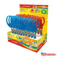   Olló balkezes 13 cm tompa fejû 20 db/display Keyroad Left-handed vegyes színek