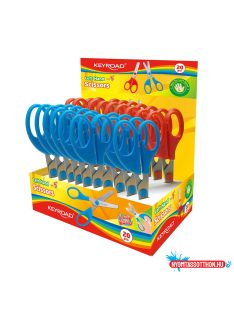   Olló balkezes 13 cm tompa fejû 20 db/display Keyroad Left-handed vegyes színek