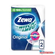   Háztartási papírtörlõ 2 rétegû 4 tekercs/csomag Wish&Weg Original Zewa fehér