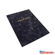   Oklevéltartó A4, prémium, arany nyomattal, Bluering(R) fekete