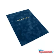   Oklevéltartó A4, prémium, arany nyomattal, Bluering(R) kék