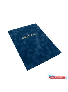   Oklevéltartó A4, prémium, arany nyomattal, Bluering(R) kék