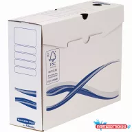   Archiváló doboz A4+, 100mm, Fellowes(R) Bankers Box Basic, 10 db/csomag, kék-fehér