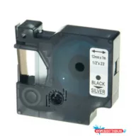 Utángyártott DYMO D1 45022 12mm x 7 m ezüst-fekete