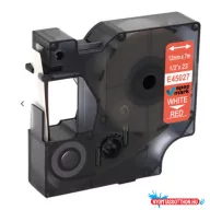 Utángyártott DYMO D1 45027 12mm x 7 m piros-fehér
