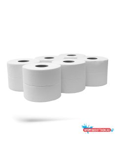   Toalettpapír 2 rétegû közületi átmérõ: 14 cm 100 % cellulóz hófehér laponkénti adagolású 12 tekercs/karton