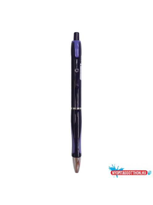 Golyóstoll nyomógombos Bluering(R) V5  fekete test gumírozott fogó, írásszín kék