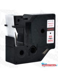   Utángyártott DYMO D1 45805 19mm x 7m fehér-piros #S0720850