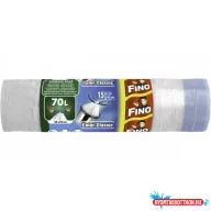   Szemeteszsák önzáró szalaggal 70 liter 64 x 70 cm 15 db/tekercs Fino natúr