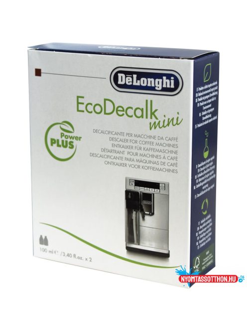 Vízkőoldó folyadék 2 x 100 ml Delonghi automata és presszó kávégépekhez DeLonghi Eco Decalk mini