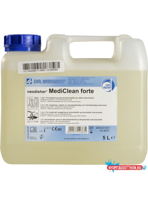 Tisztítószer hőálló és hőérzékeny műszerek előkészítéséhez 5000 ml Neodisher Mediclean forte