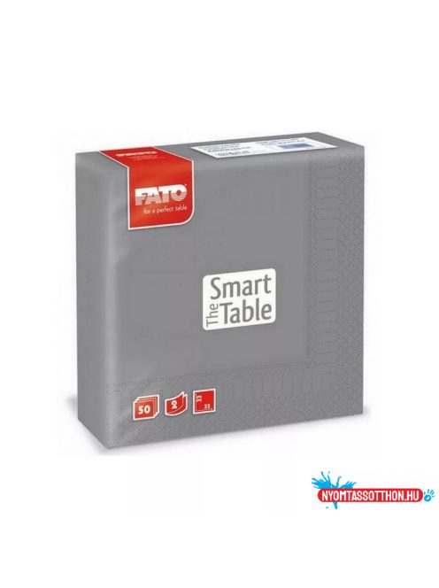 Szalvéta 2 rétegû 33 x 33 cm 50 lap/cs Fato Smart Table szürke_82623700