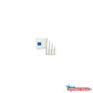   Mophuzat mikroszálas 50 cm 2 lyukú füles és zsebes fehér zöld csíkokkal_MY043WP