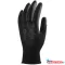 Védõkesztyû precíziós, mártott tenyérrel, fekete, 8-as méretû